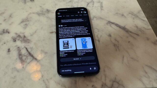 Informações do Google Shopping no modo AI no desktop