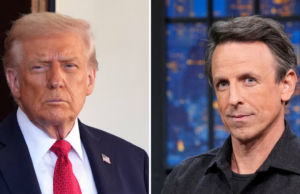 O presidente Donald Trump sugere que é ‘ilegal’ Seth Meyers zombar dele GettyImages-2236595528 Tudo o que Jimmy Kimmel disse sobre ser retirado do ar pela ABC.jpg