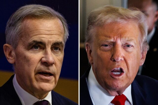 O primeiro-ministro do Canadá, Mark Carney, pede desculpas a Donald Trump pelo anúncio de TV
