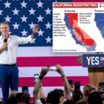 O projeto de vaidade Prop 50 de Newsom é aprovado de forma esmagadora, com os democratas buscando obter 5 cadeiras no Congresso em 2026 no meio do mandato