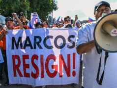 O presidente das Filipinas, Marcos, rejeita a acusação da irmã de uso crônico de drogas Membros do grupo religioso Iglesia ni Cristo (Igreja de Cristo) participam do primeiro de um protesto anticorrupção de três dias na arquibancada Quirino, Manila, Filipinas, em 16 de novembro de 2025. REUTERS/Noel Celis