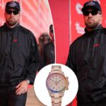 O raro relógio Rolex arco-íris de Travis Kelce pode valer meio milhão de dólares