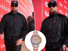 O raro relógio Rolex arco-íris de Travis Kelce pode valer meio milhão de dólares O raro relógio Rolex arco-íris de Travis Kelce pode valer meio milhão de dólares