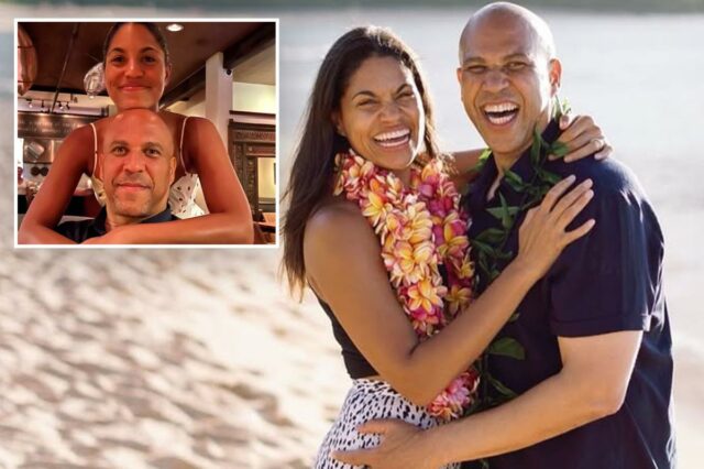 O senador Cory Booker se casa após um romance turbulento com a noiva muito mais jovem, Alexis Lewis
