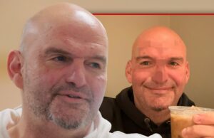 O senador John Fetterman diz que precisava de 20 pontos e compartilha foto de rosto machucado john fetterman principal getty x composto