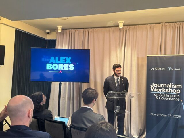 O super PAC apoiado pelo A16z tem como alvo Alex O super PAC apoiado pelo A16z tem como alvo Alex Bores, patrocinador do projeto de lei de segurança de IA de Nova York. Ele diz: vamos lá.