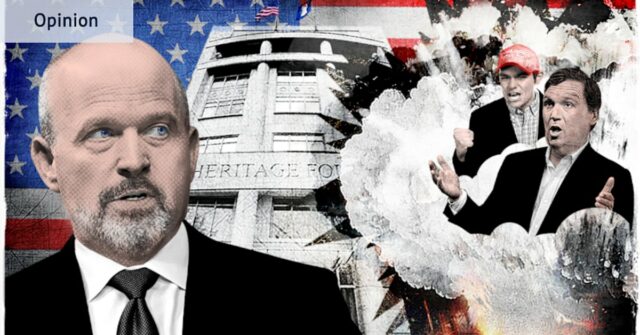 Os conservadores devem concentrar-se em desmantelar “as ideias vis da esquerda”, disse Kevin Roberts (na foto), e não em “atacar os nossos amigos da direita”.    