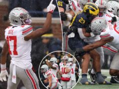 Ohio State domina Michigan e quebra uma seqüência de quatro derrotas consecutivas para o rival em declaração do CFP Ohio State domina Michigan e quebra uma seqüência de quatro derrotas consecutivas para o rival em declaração do CFP