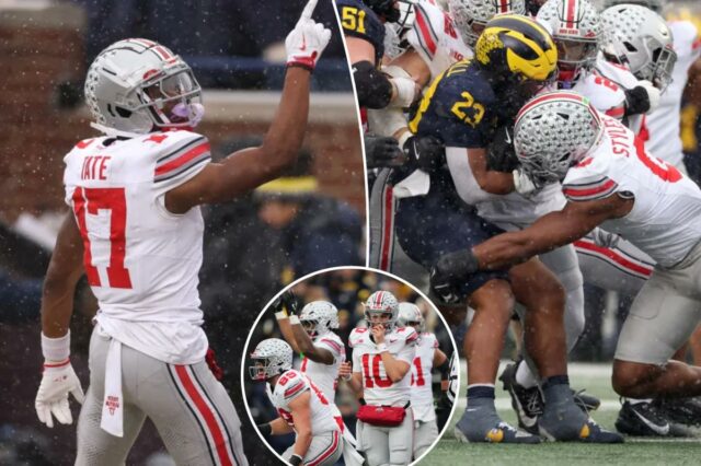 Ohio State domina Michigan e quebra uma seqüência de quatro derrotas consecutivas para o rival em declaração do CFP
