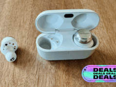 Os fones de ouvido favoritos de nossos editores de tecnologia têm desconto de US $ 77 na Amazon para a Cyber Monday Fones de ouvido sem fio Hi-Fi de classe de referência técnica, Dolby Atmos com rastreamento de cabeça, cancelamento de ruído adaptativo, multiponto de 3 dispositivos, bateria de 10 horas, carregamento sem fio, ajuste aprimorado - EAH-AZ100-K (preto)