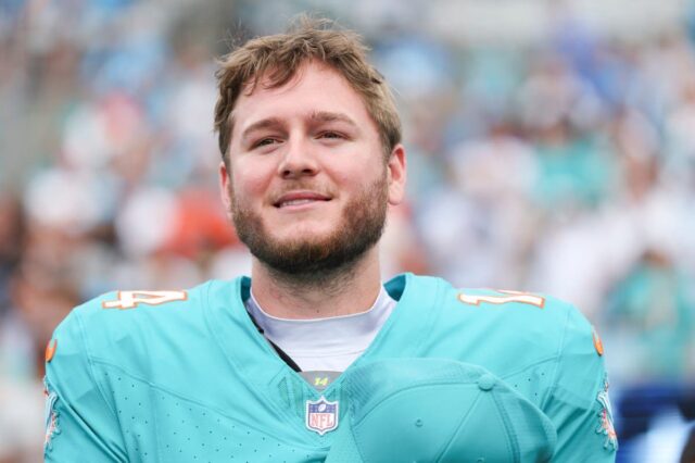 Quinn Ewers #14 of the Miami Dolphins