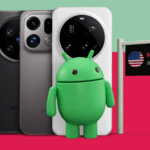 Uma pessoa segurando o Galaxy S25 Ultra mostrando a tela inicial