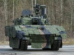 Os veículos blindados Ajax do Exército Britânico, carregados de desastres, estão finalmente prontos para implantação… oito anos atrasados Na foto: Um veículo blindado de combate AJAX (AFV). O programa desastroso do Exército Britânico de implantação do equipamento parece estar chegando ao fim, após oito anos