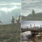 Pai canadense morre tentando resgatar filha de 5 anos que foi arrastada para o oceano por grandes ondas da Califórnia