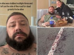 Pai da Califórnia esfaqueado a caminho do festival de Halloween, crianças o salvam do maníaco do ‘olhar demoníaco’ com adesivo de dinossauro e cabo de carregador Pai da Califórnia esfaqueado a caminho do festival de Halloween, crianças o salvam do maníaco do 'olhar demoníaco' com adesivo de dinossauro e cabo de carregador