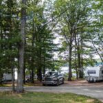 Parque Estadual Histórico Fort Wilkins no verão de 2023.