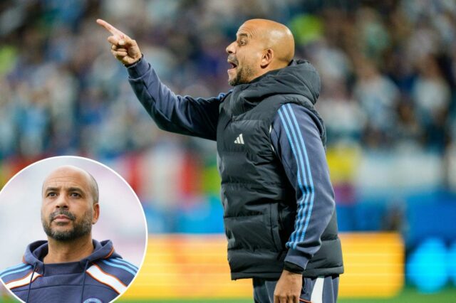 Pascal Jansen, técnico principal da cidade de Nova York, chega antes da final da conferência oeste da Audi 2025 MLS Cup.
