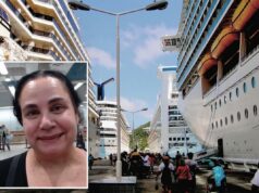 Passageiro de cruzeiro americano que desapareceu após não retornar da viagem é encontrado vivo e bem Ann Evans, 55, cidadã americana desaparecida.