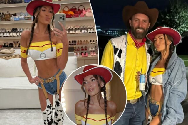 Paulina Gretzky e Dustin Johnson revelam fantasias de ‘Toy Story’ Paulina Gretzky e Dustin Johnson revelam fantasias de ‘Toy Story’ em novas fotos de Halloween