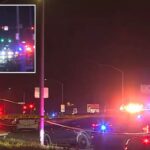 A polícia responde à cena de um tiroteio em massa em Stockton, Califórnia, em 29 de novembro de 2025.