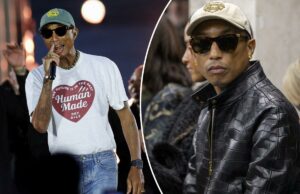 Pharrell Williams diz que ‘odeia’ política e chama isso de ‘truque de mágica’ Pharrell Williams se apresenta no