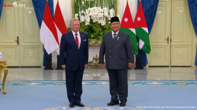 Prabowo ao Rei Abdullah II: Considere a Indonésia como sua segunda casa
