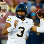 O running back do SMU Mustangs, Shaadie Clayton-Johnson (24), corre com a bola para um touchdown contra o Louisville Cardinals.