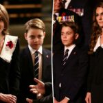 Príncipe George, 12 anos, junta-se à mãe Kate Middleton em seu primeiro Festival da Memória