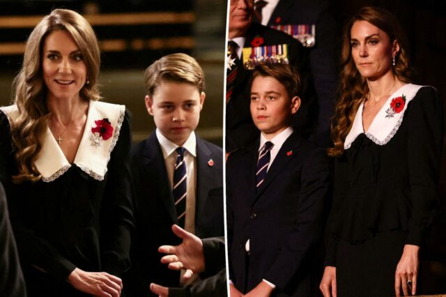 Príncipe George, 12 anos, junta-se à mãe Kate Middleton em Príncipe George, 12 anos, junta-se à mãe Kate Middleton em seu primeiro Festival da Memória