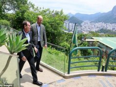 Príncipe William inicia visita de três dias ao Brasil para o Earthshot Prize com um tour pelos pontos turísticos mais espetaculares do Rio de Janeiro Prefeito do Rio de Janeiro, Eduardo Paes conversa com o Príncipe William, Príncipe de Gales em visita ao Pão de Açúcar durante o primeiro dia de sua visita ao Brasil