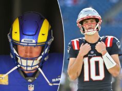 Probabilidades e previsões de MVP da NFL: Drake Maye está no caminho certo? O quarterback do Los Angeles Rams, Matthew Stafford.