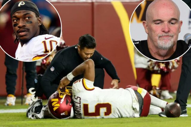 RGIII reage à lesão horrível de Jayden Daniels com pergunta de Dan Quinn
