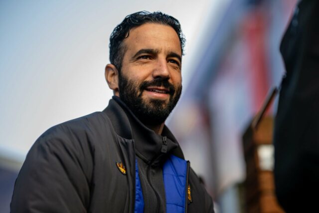 Ruben Amorim fala aos jornalistas no Selhurst Park