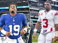 Russell Wilson foi rebaixado para Jameis Winston enquanto os Giants trocam de QB com o novo treinador O quarterback do Giants, Jameis Winston (19), reage ao sair de campo no final do quarto período do jogo Giants e Philadelphia Eagles em East Rutherford, NJ.