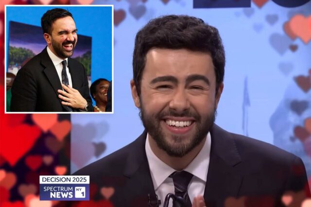 SNL satiriza as promessas vazias de Mamdani e apela aos Ramy Youssef como Zohran Mamdani rindo durante um debate em uma esquete do Saturday Night Live.