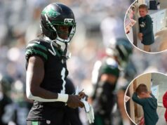 Sauce Gardner entrega presentes emocionantes para jovens fãs dos Jets devastados pela negociação dos Colts logotipo de fantasia azarão