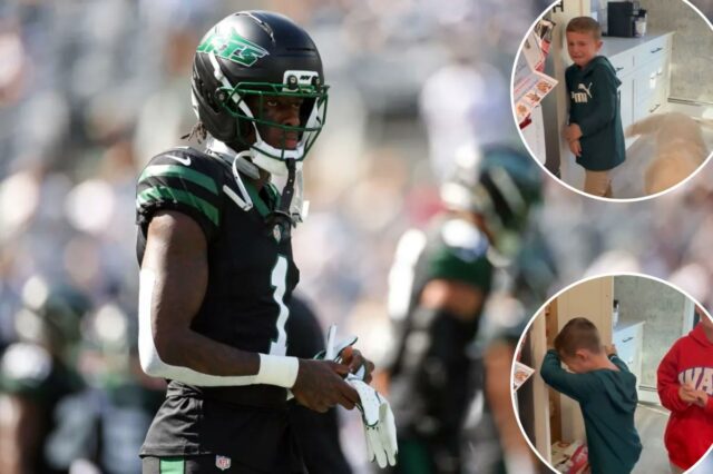 Sauce Gardner entrega presentes emocionantes para jovens fãs dos Jets logotipo de fantasia azarão