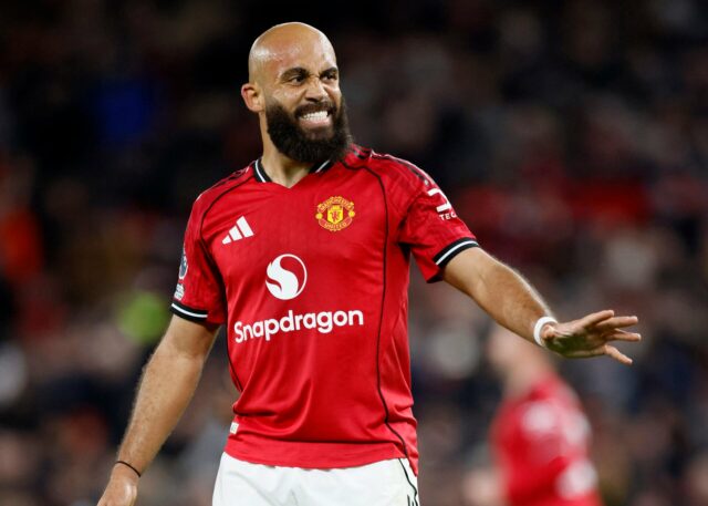 Bruno Fernandes jogando contra o Everton