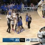 Sete jogadoras de basquete feminino foram ejetadas em confusão selvagem enquanto a esgotada Virgínia Ocidental derrotava Duke