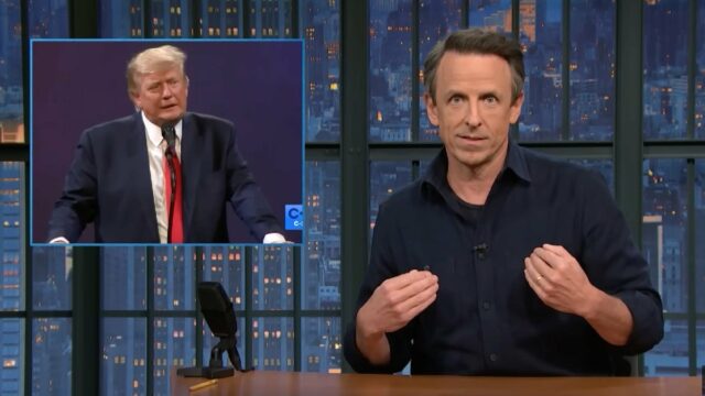 Seth Meyers rebate Trump após Truth Social Rant e revela Jogar