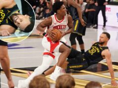 Steph Curry sai do jogo mancando devido a uma lesão no quadril em cena assustadora dos Warriors Steph Curry sai do jogo mancando devido a uma lesão no quadril em cena assustadora dos Warriors