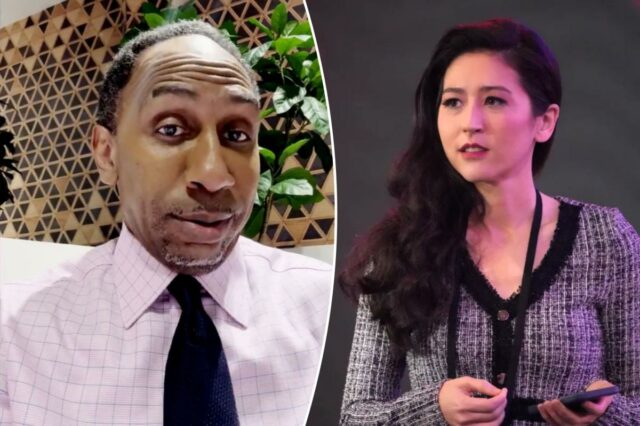 Mina Kimes durante o Pro Bowl Skills Challenge em Nicholson Fieldhouse em 30 de janeiro de 2025. 