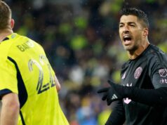 Suárez, do Miami, é banido por chutar Nájar, do Nashville Suárez, do Miami, é banido por chutar Nájar, do Nashville