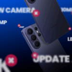 Samsung Galaxy S25 Ultra virado para baixo em cima de livros