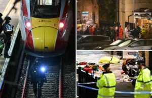 Suspeito de esfaqueamento em massa de trem no Reino Unido grita ‘mate-me, mate-me’ enquanto policiais o prendem em vídeo dramático Suspeito de esfaqueamento em massa de trem no Reino Unido grita 'mate-me, mate-me' enquanto policiais o prendem em vídeo dramático