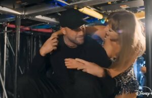 Taylor Swift chama Travis Kelce de ‘a maior surpresa da minha vida’ Travis Kelce Taylor Swift se beija nos bastidores do trailer da Eras Tour