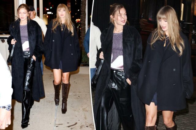 Taylor Swift janta com Gigi Hadid em um ponto de encontro de Manhattan para uma noite elegante de garotas
