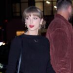 Taylor Swift usa saia Louis Vuitton de US $ 2.750 em encontro noturno com Travis Kelce