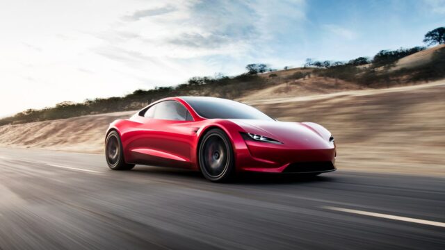 Tesla adia revelação da produção do Roadster 2 para o Red Tesla Roadster Hero