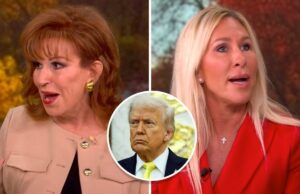 ‘The View’: Joy Behar acha que Marjorie Taylor Greene afirma “amar” Trump para evitar “retribuição” política 'The View': Joy Behar acha que Marjorie Taylor Greene afirma “amar” Trump para evitar “retribuição” política
